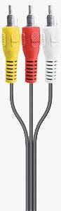 Cable 1.8m audio/video 3 plug rca a 3 plug rca