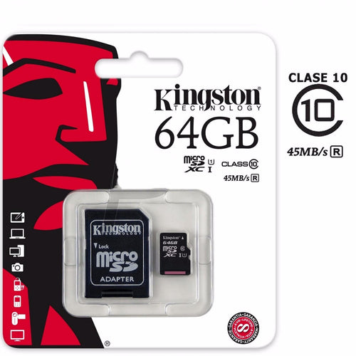 Memoria micro sd c10 64gb kingston