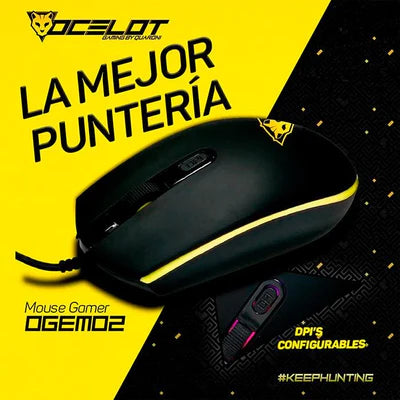 MOUSE OCELOT GAMER ALAMBRICO USB