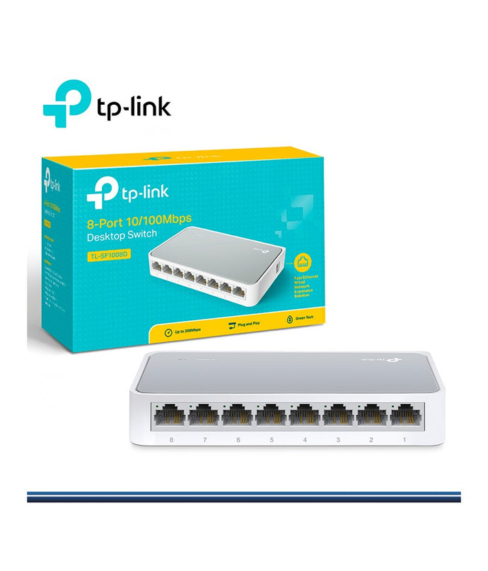 Switch para escritorio de 8 puertos 10/100Mbps
